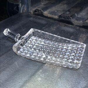 Clear Cut Glass Candy Scoop